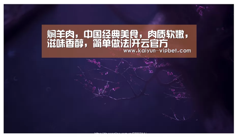 焖羊肉,中国经典美食,肉质软嫩,滋味香醇,简单做法|开云官方(图3) 开云官方